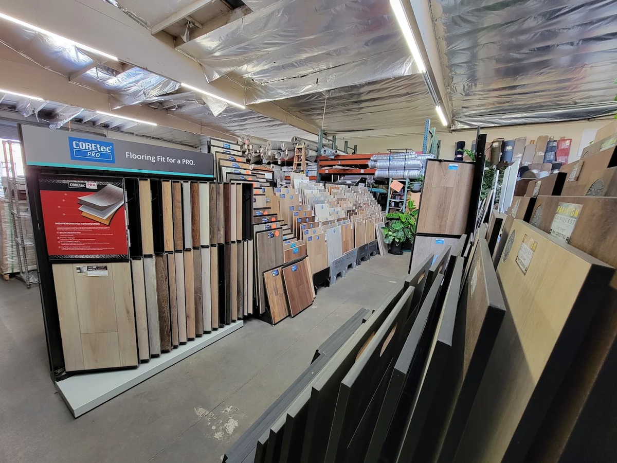 COREtec Pro and other waterproof luxury vinyl samples at our Sylmar flooring store
