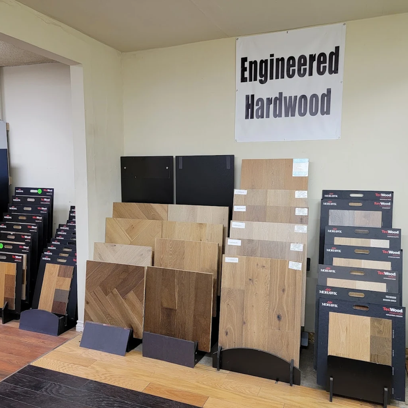 engineered hardwood in Sylmar CA flooring showroom