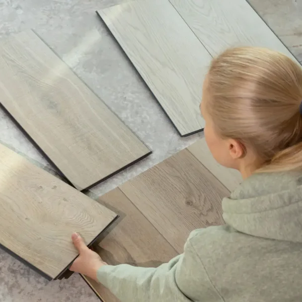 Comparing wood flooring samples